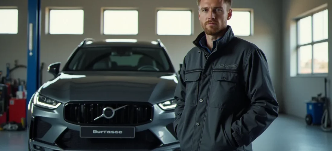 Préparateur auto inspectant un kit carrosserie installé sur une voiture française, représentant les enjeux des 40 millions d'automobilistes face à la réglementation