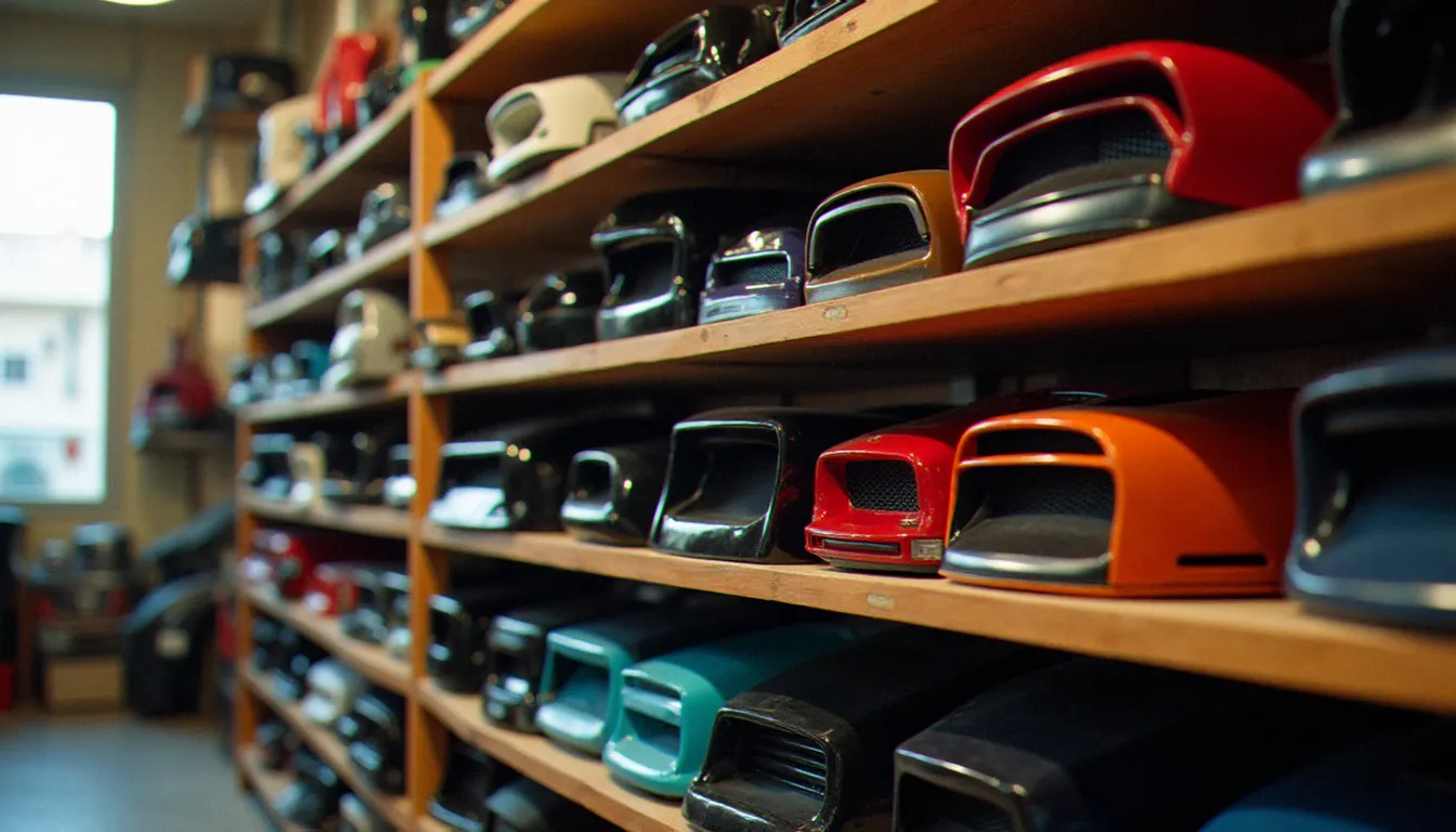 Pièces de carrosserie aftermarket exposées dans un magasin automobile marocain, comparaison de qualité et de tarifs