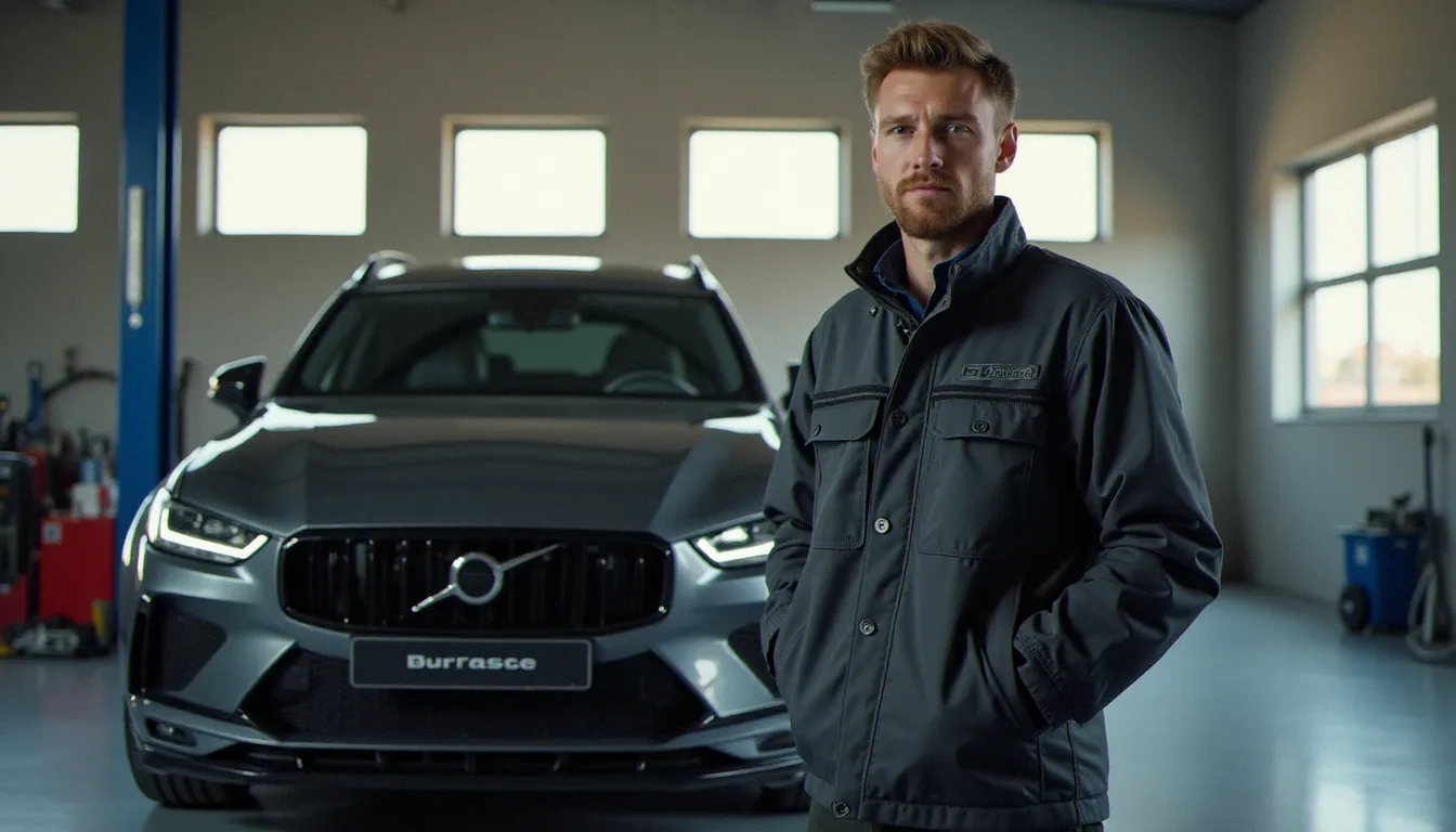 Préparateur auto inspectant un kit carrosserie installé sur une voiture française, représentant les enjeux des 40 millions d'automobilistes face à la réglementation